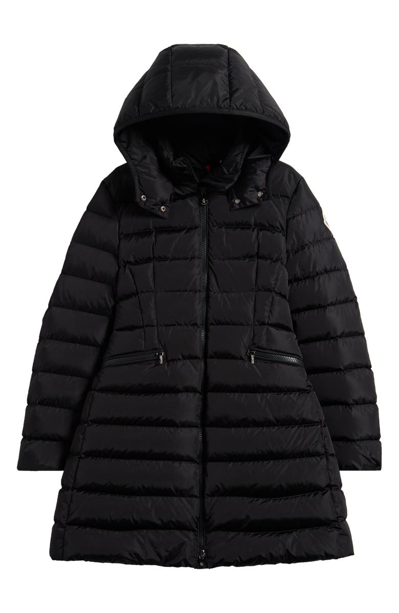 Moncler Kids' Charpal Down Puffer Long Coat, Main, color, Black