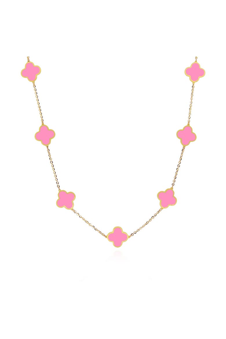 Small Bubblegum Pink Clover Necklace, Main, color, Bubblegum Pink