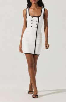ASTR the Label Contrast Button Sweater Dress