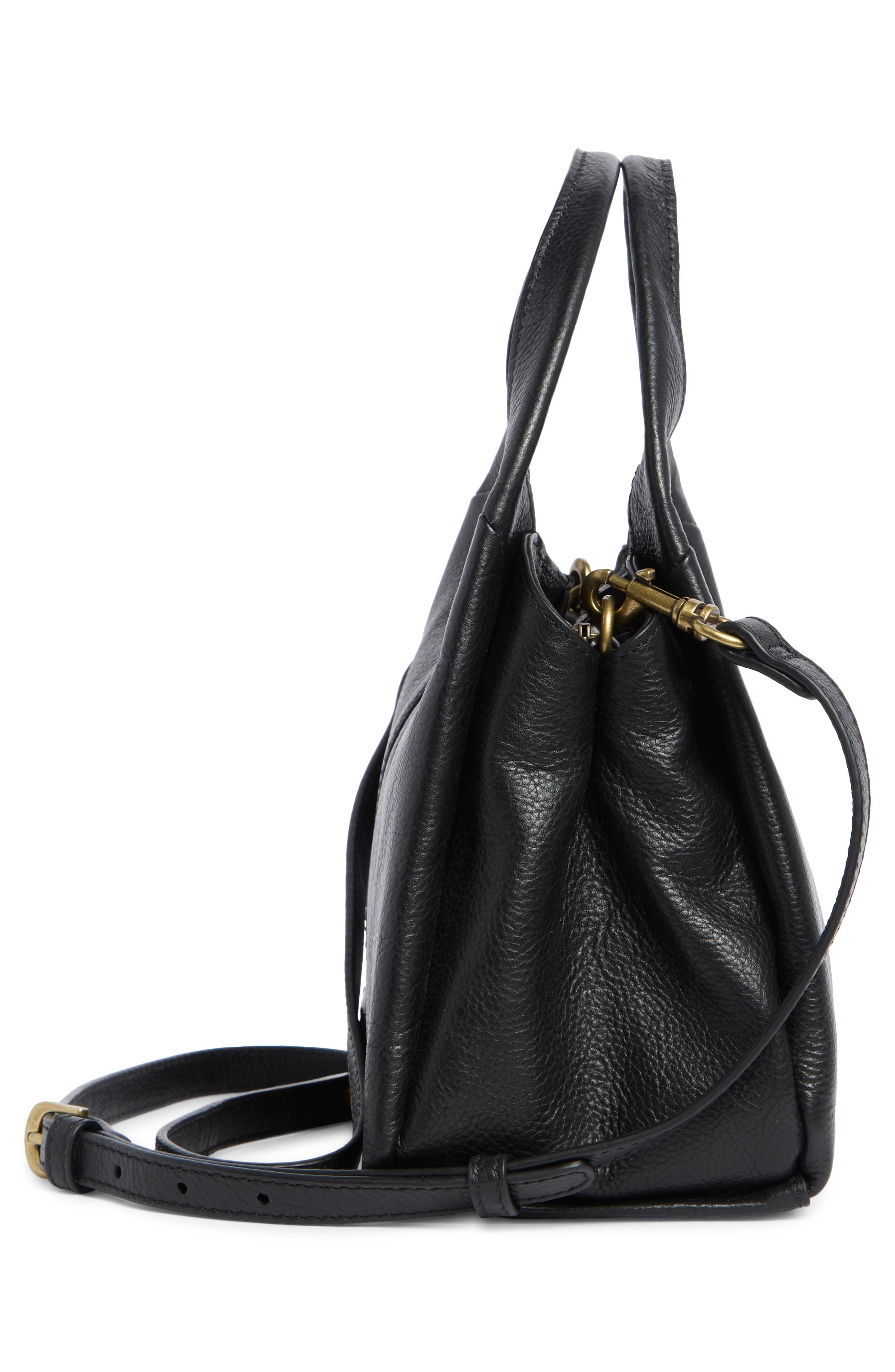 Lucky Brand Sue Leather Crossbody Shoulder Bag, Alternate, color, Black