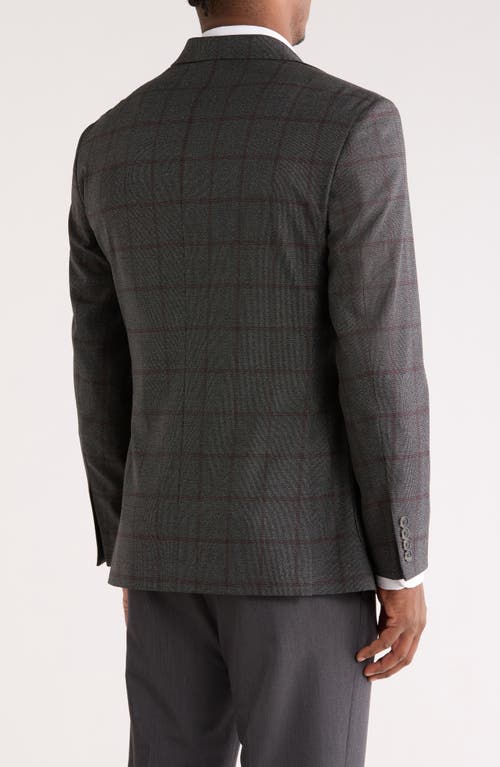 Nordstrom Rack Windowpane Knit Sport Coat In Gray
