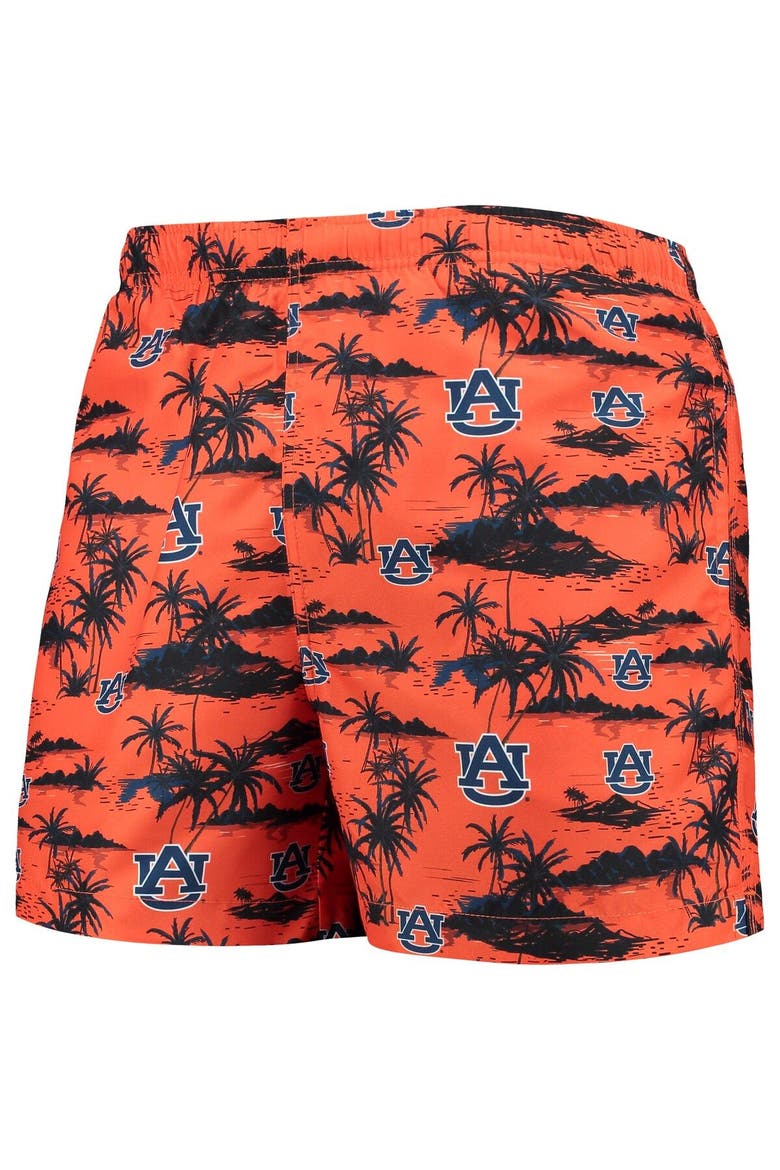 Men's FOCO Orange Auburn Tigers Island Palm Swim Trunks, Alternate, color, Orange