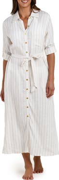 La Blanca Delphine Coast Button Front Cover-Up Shirtdress
