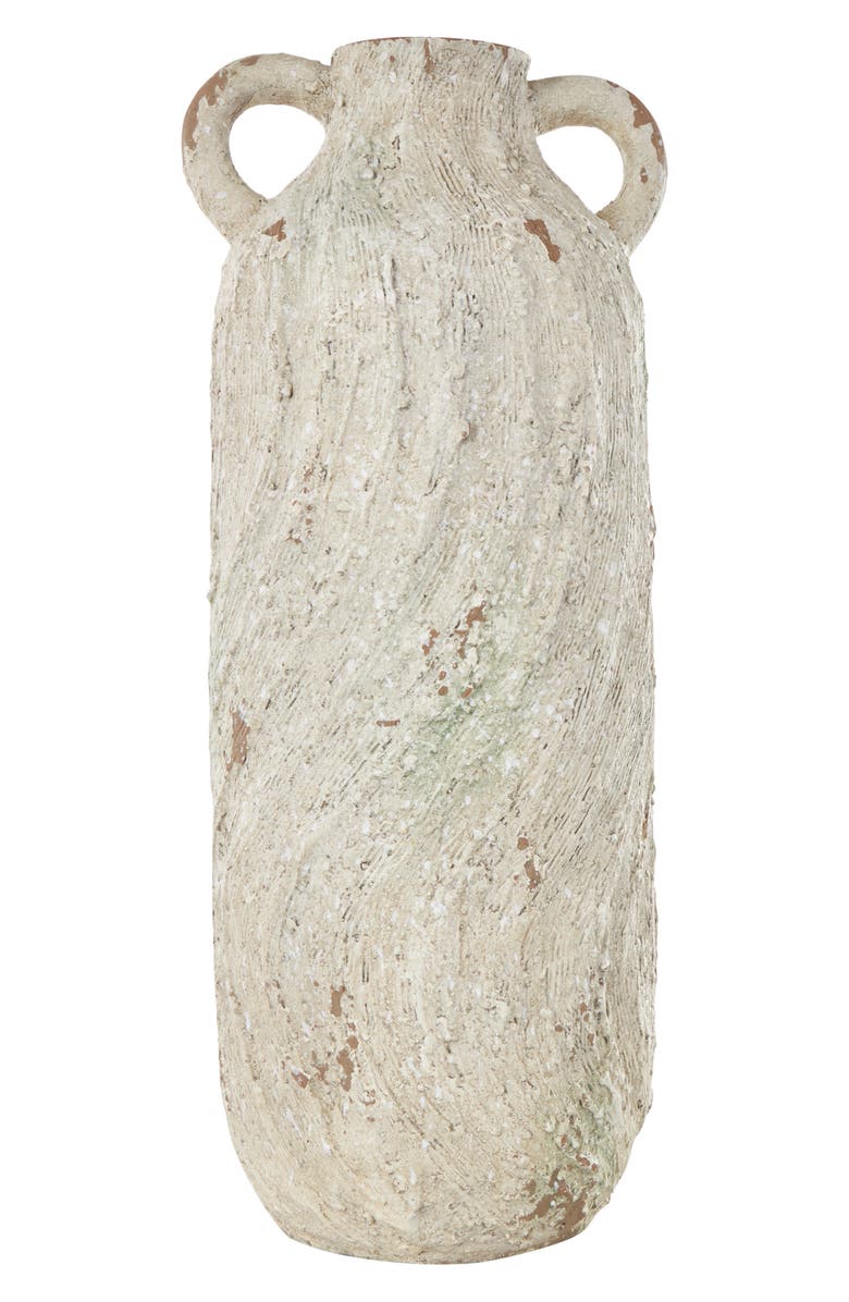 GINGER BIRCH STUDIO Textured Tall Vase, Alternate, color, Cream