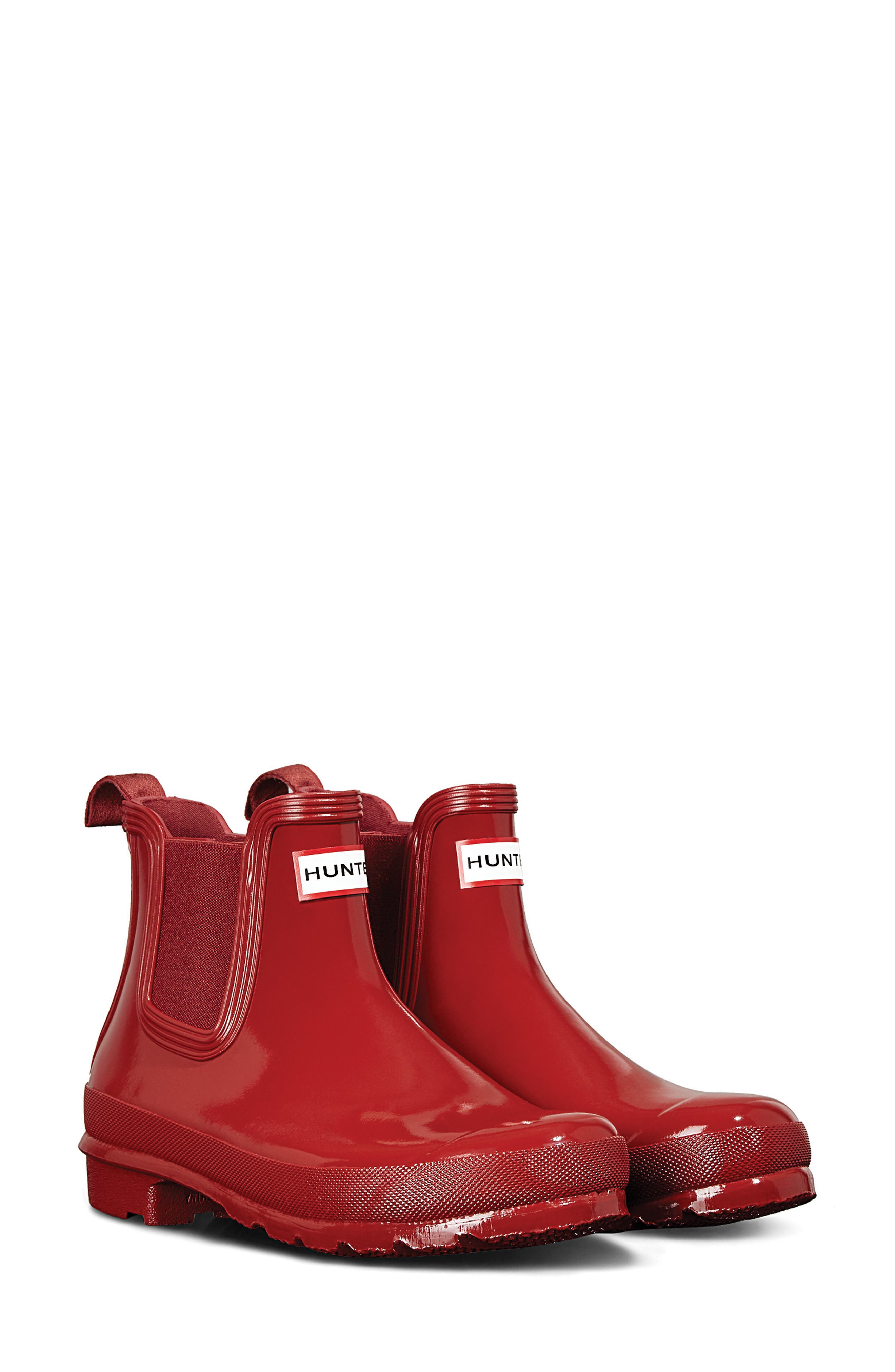 Original Gloss Waterproof Chelsea Boot, Main, color, MILITARY RED