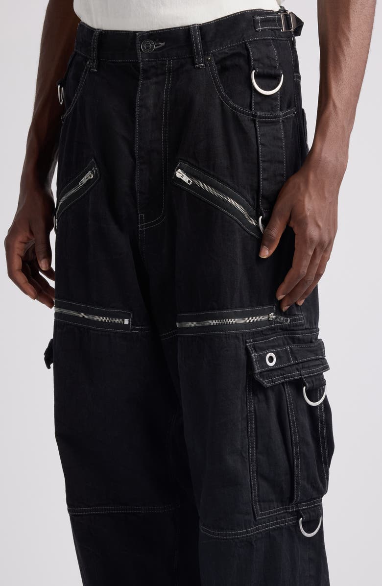 Balenciaga Cotton D-Ring Cargo Pants, Alternate, color,