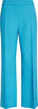 Chloé Straight Leg Wool Crepe Trousers