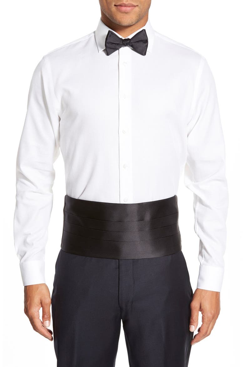 Cummerbund & Pre-Tied Bow Tie Set, Main, color, BLACK
