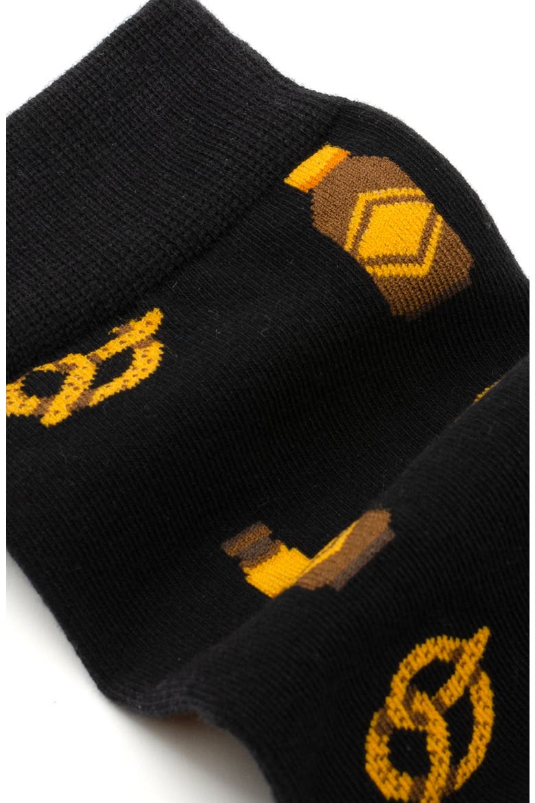 Beer Snacks Crew Socks, Alternate, color, BLACK