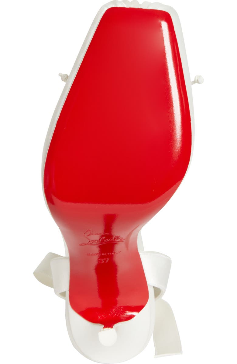 Christian Louboutin Cassia Lace-Up Slingback Pump, Alternate, color, Ivory/ Snow