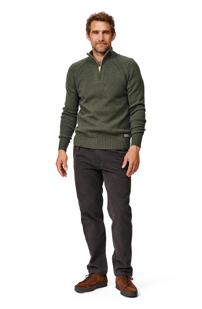 Aubin Pelham Zip Neck Sweater, Alternate, color, Dark Green