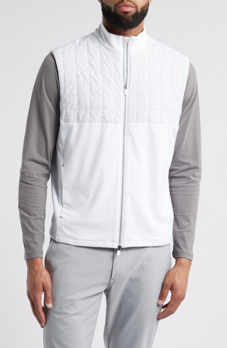 johnnie-O Filroy Quilted Vest, Alternate, color, White