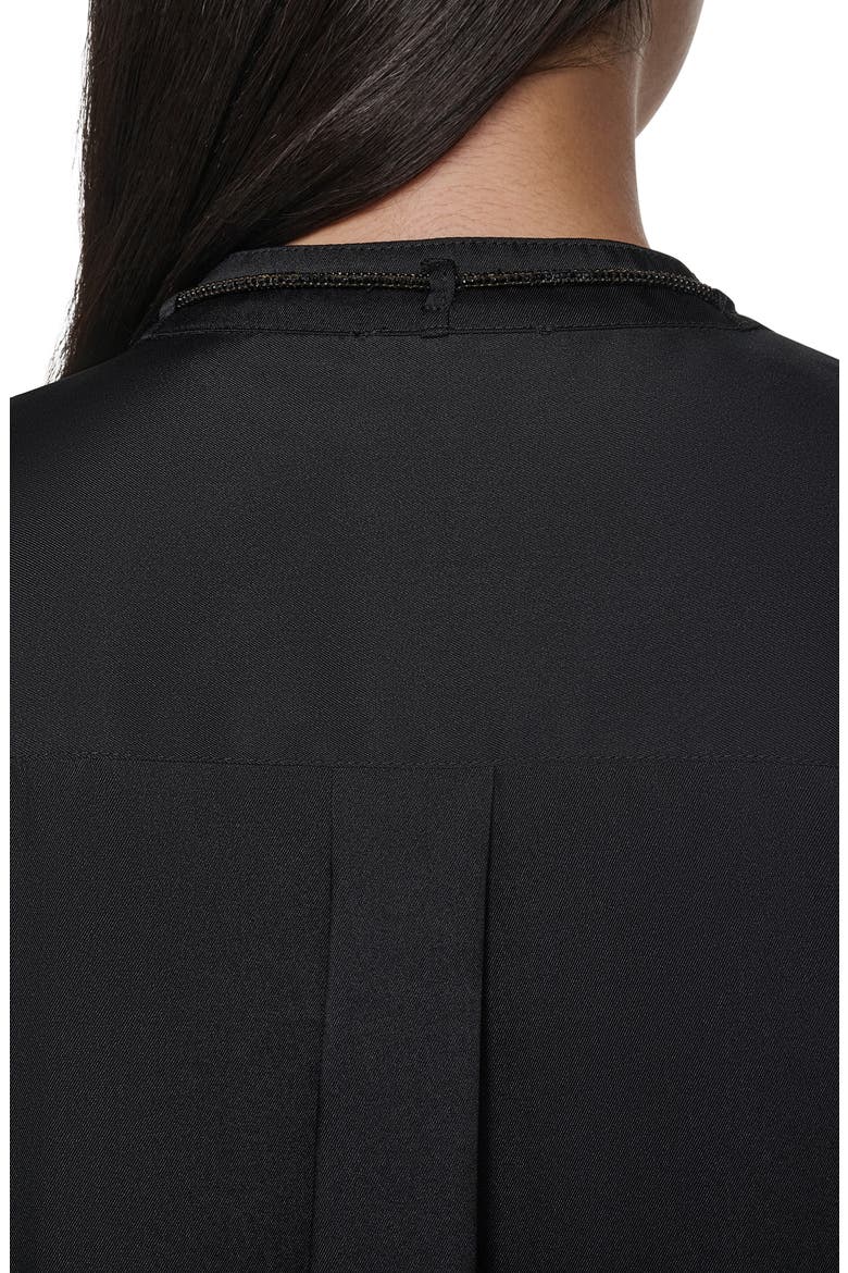 Embellished Necktie Long Sleeve Shirt, Alternate, color, BLACK