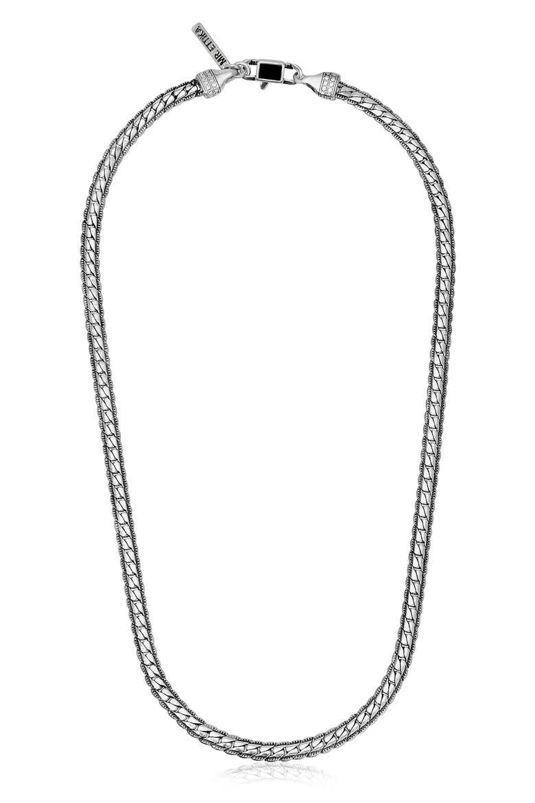 Miami Cuban Chain Necklace, Main, color, SILVER