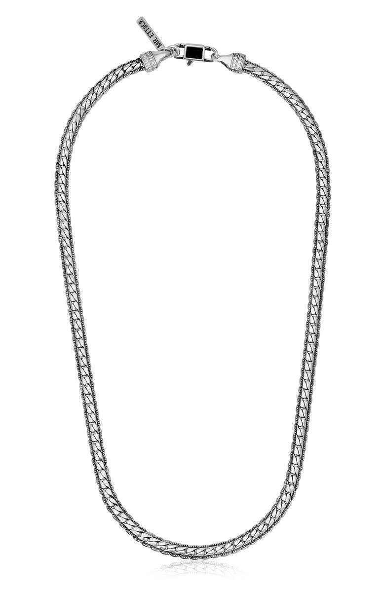 Mr. Ettika Miami Cuban Chain Necklace, Main, color, Silver