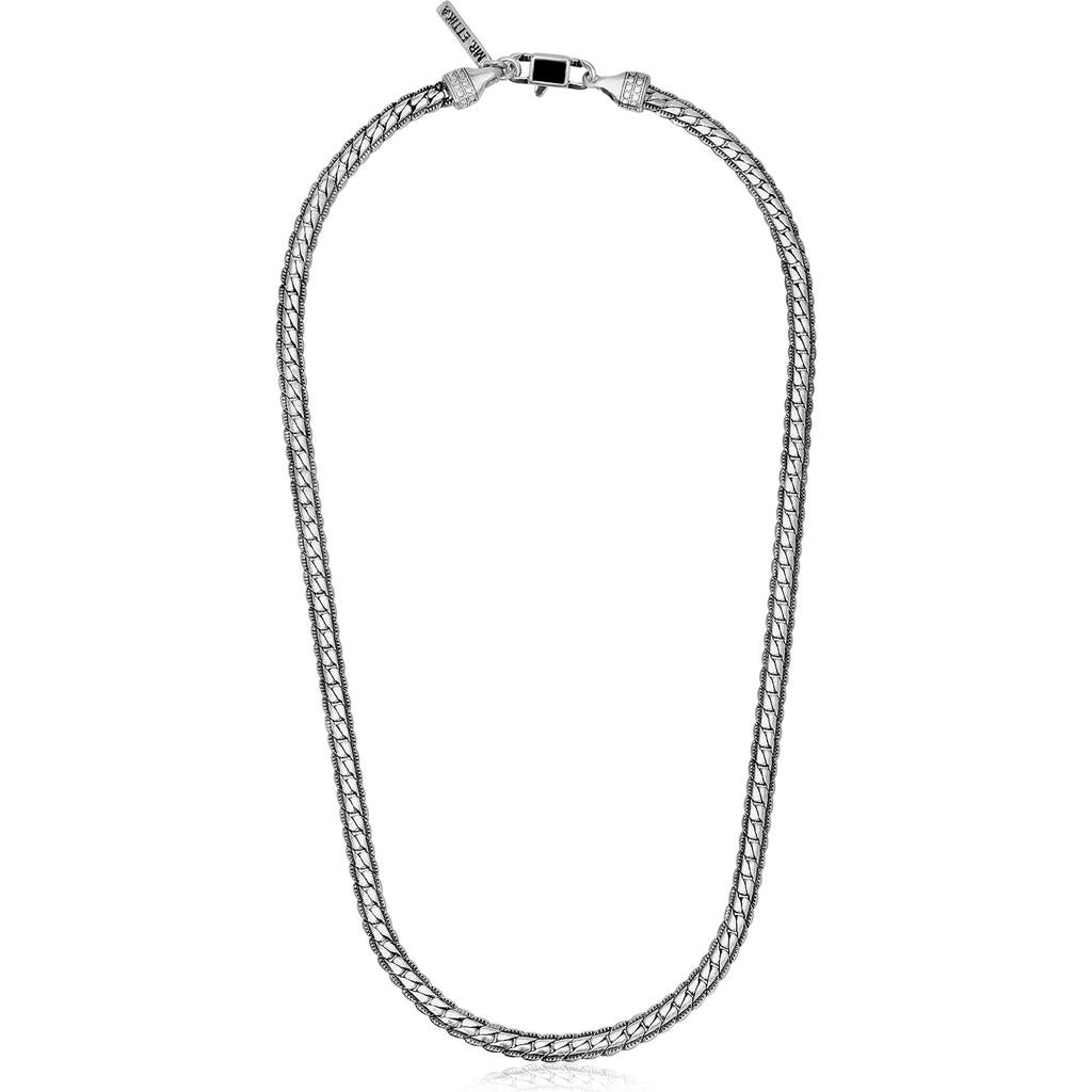 Ettika Miami Cuban Chain Necklace In Silver