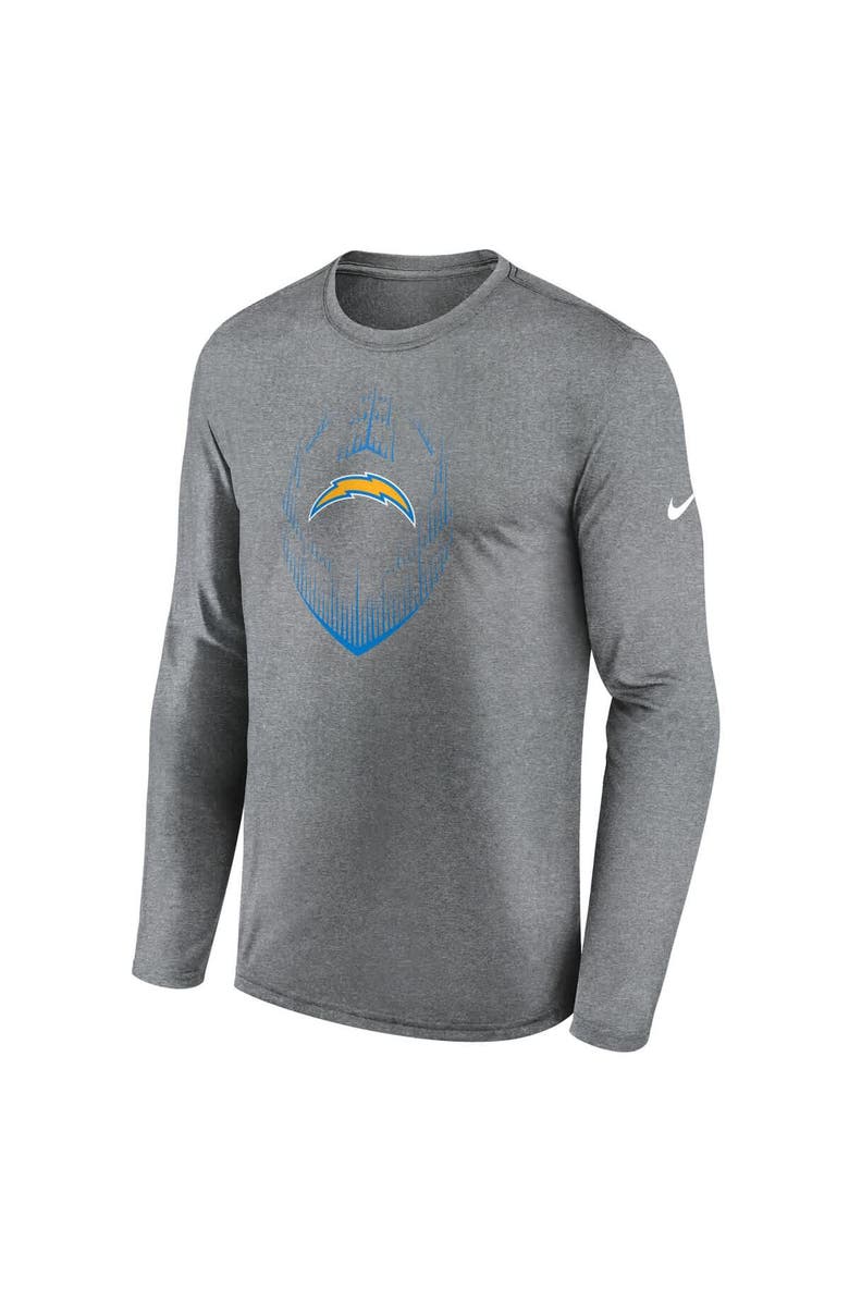 Nike Men's Nike Heather Gray Los Angeles Chargers Legend Icon Long Sleeve T-Shirt, Alternate, color, 
