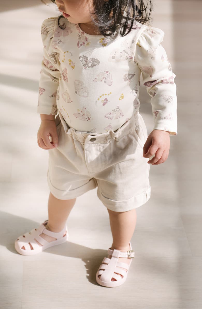 Pehr Print Long Sleeve Organic Cotton Bodysuit, Alternate, color, Daydreamer