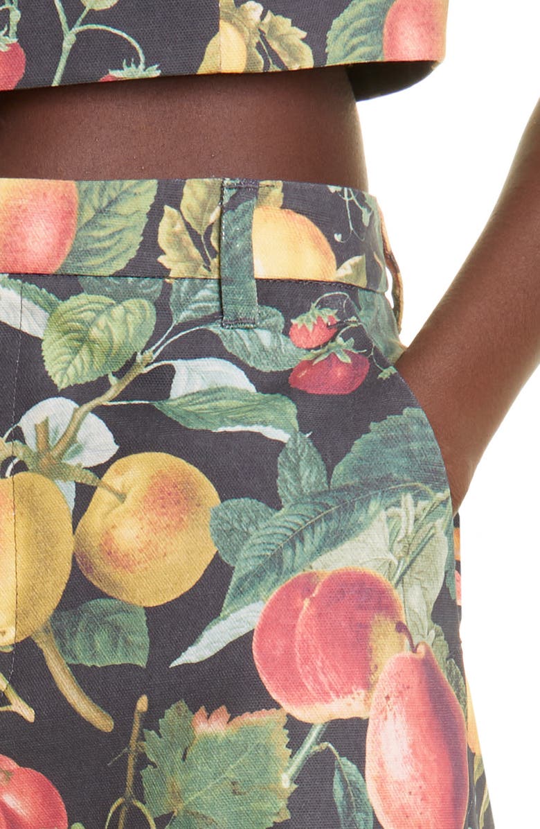 Puppets and Puppets Fruit Tree Print Straight Leg Trousers, Alternate, color, 