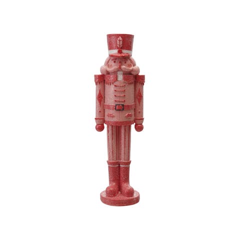 Resin Nutcracker, Pink and Red
