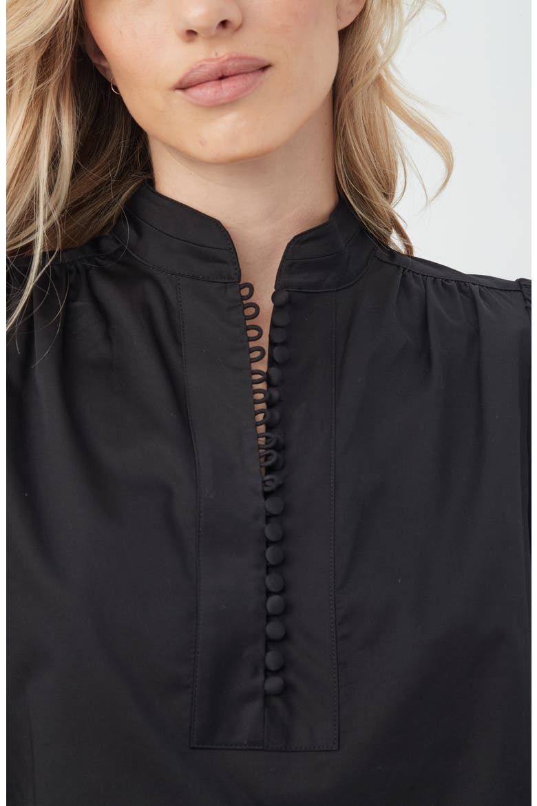 Sisi Long Sleeve Organic Cotton Shirt, Alternate, color, BLACK