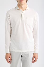 Peter Millar Crown Crafted Amble Long Sleeve Cotton & Cashmere Polo