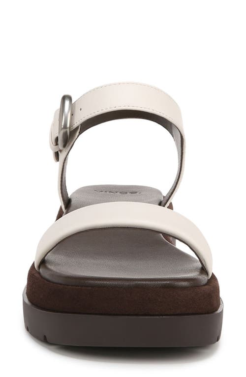 Vince Heloise Ankle Strap Platform Sandal In Milk
