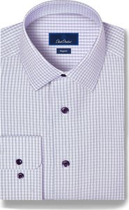 David Donahue Regular Fit Cotton Dress Shirt