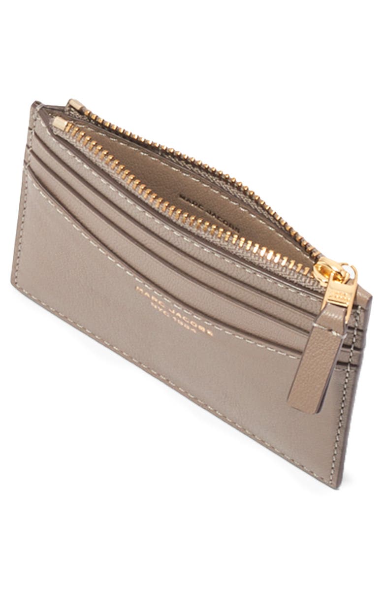 Marc Jacobs The Zip Card Case, Alternate, color, Cement