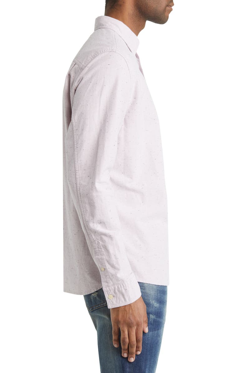 AllSaints Childers Relaxed Fit Organic Cotton Button-Up Shirt, Alternate, color, Ash Pink