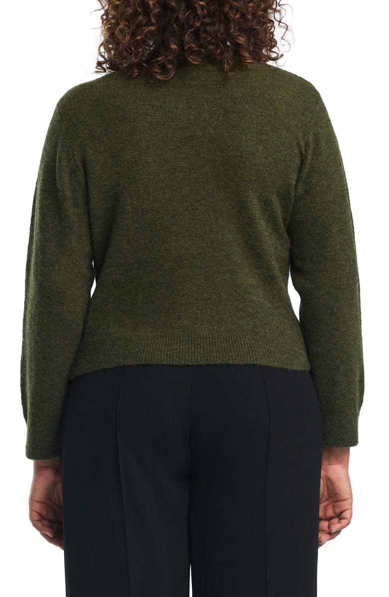 Estelle Cutout Mock Neck Sweater, Alternate, color, Olive