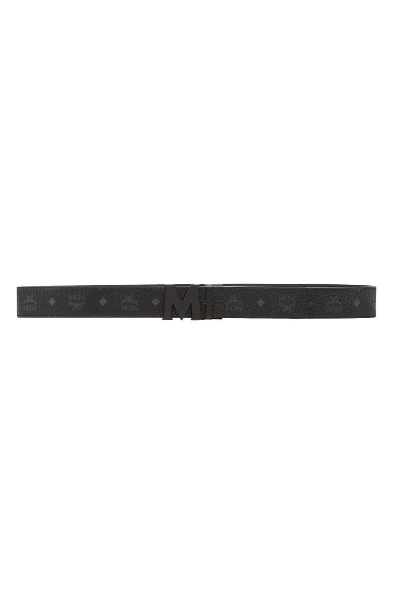 MCM Logo Buckle Reversible Belt, Alternate, color, 