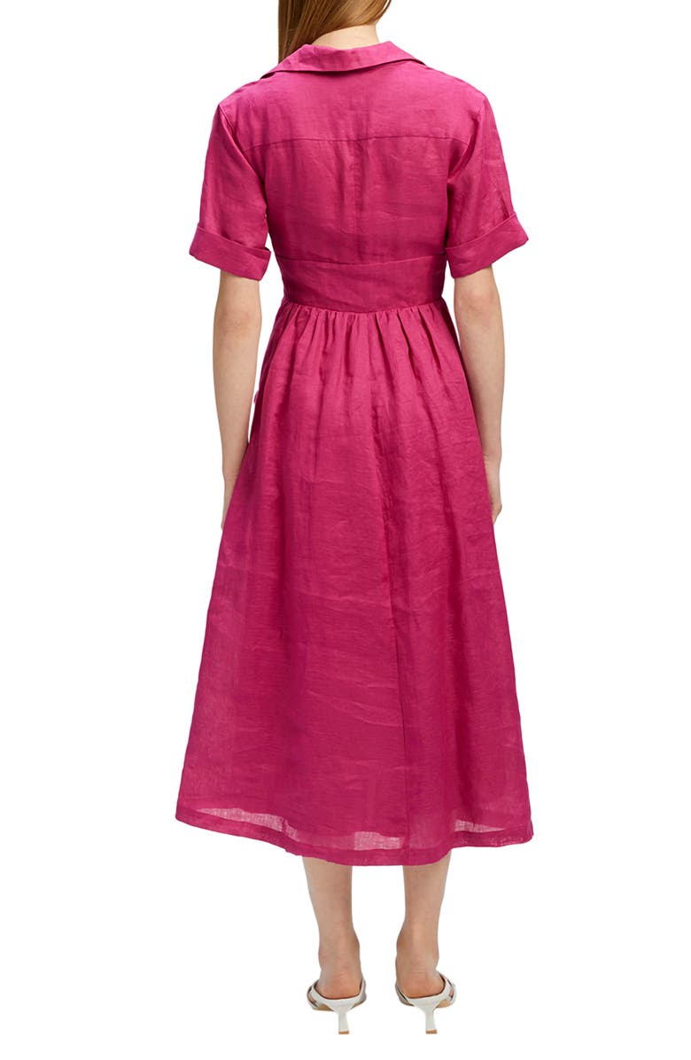 Bardot Hazel Linen Midi Shirtdress, Alternate, color, 