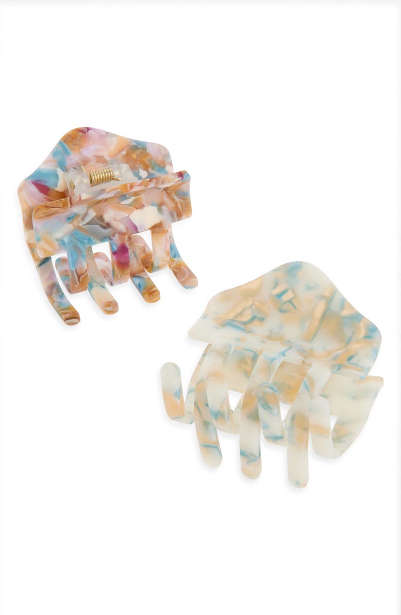NATASHA Tasha Assorted 2-Pack Matte Jaw Hair Clips, Main, color, Pastel Multi