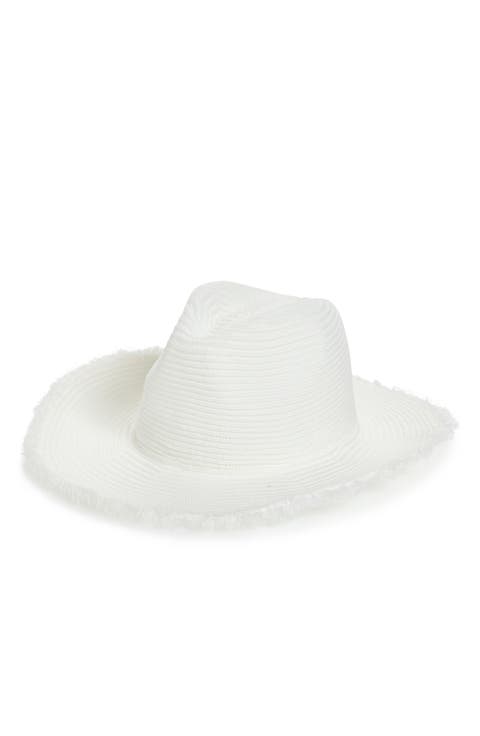 Fringe Woven Cowboy Hat