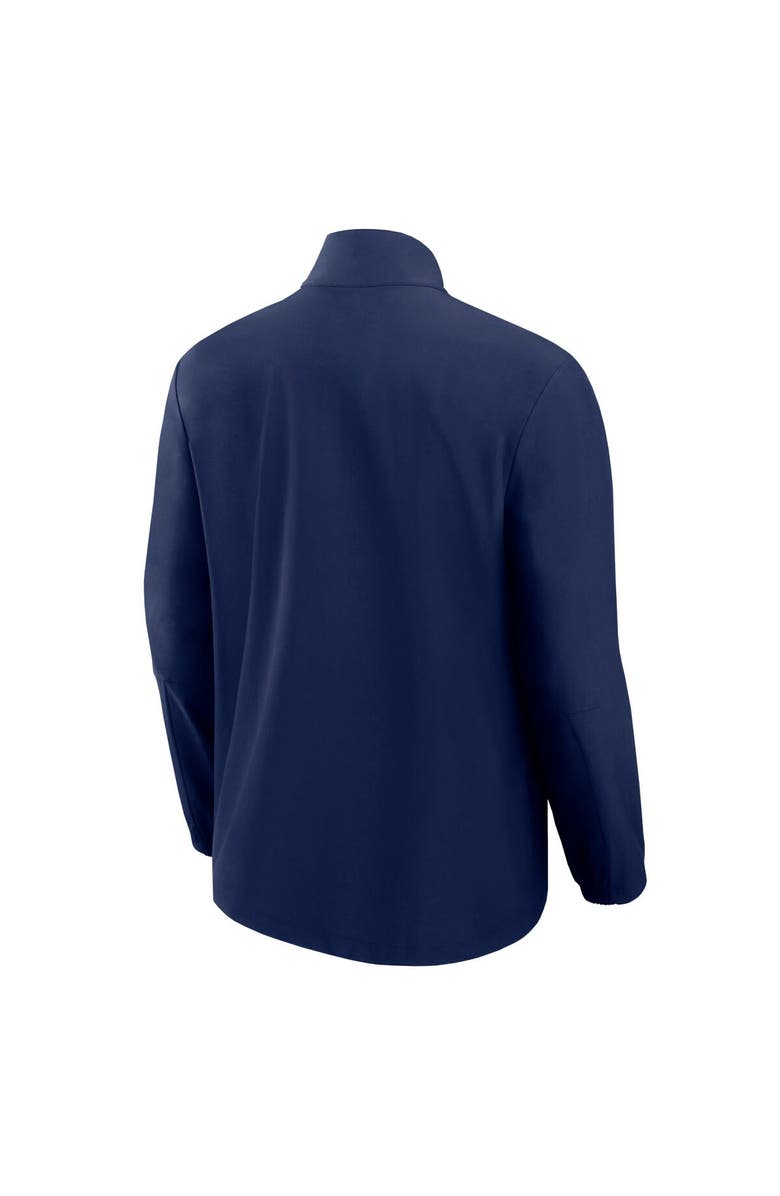 FANATICS Men's Fanatics College Navy Seattle Seahawks Front Office Micro Tonal Quarter-Zip Pullover, Alternate, color, College Navy