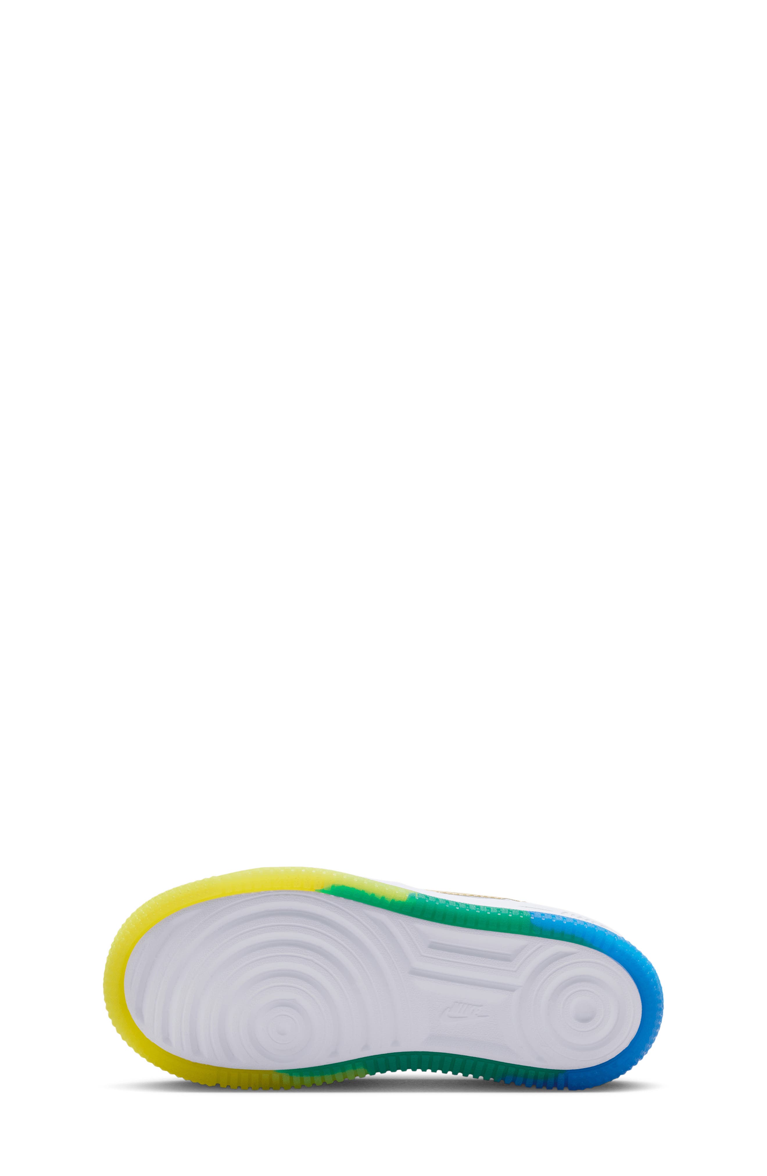 Nike Kids' Air Force 1 Low Basketball Sneaker, Alternate, color, White/ Soar/ Yellow/ Gold