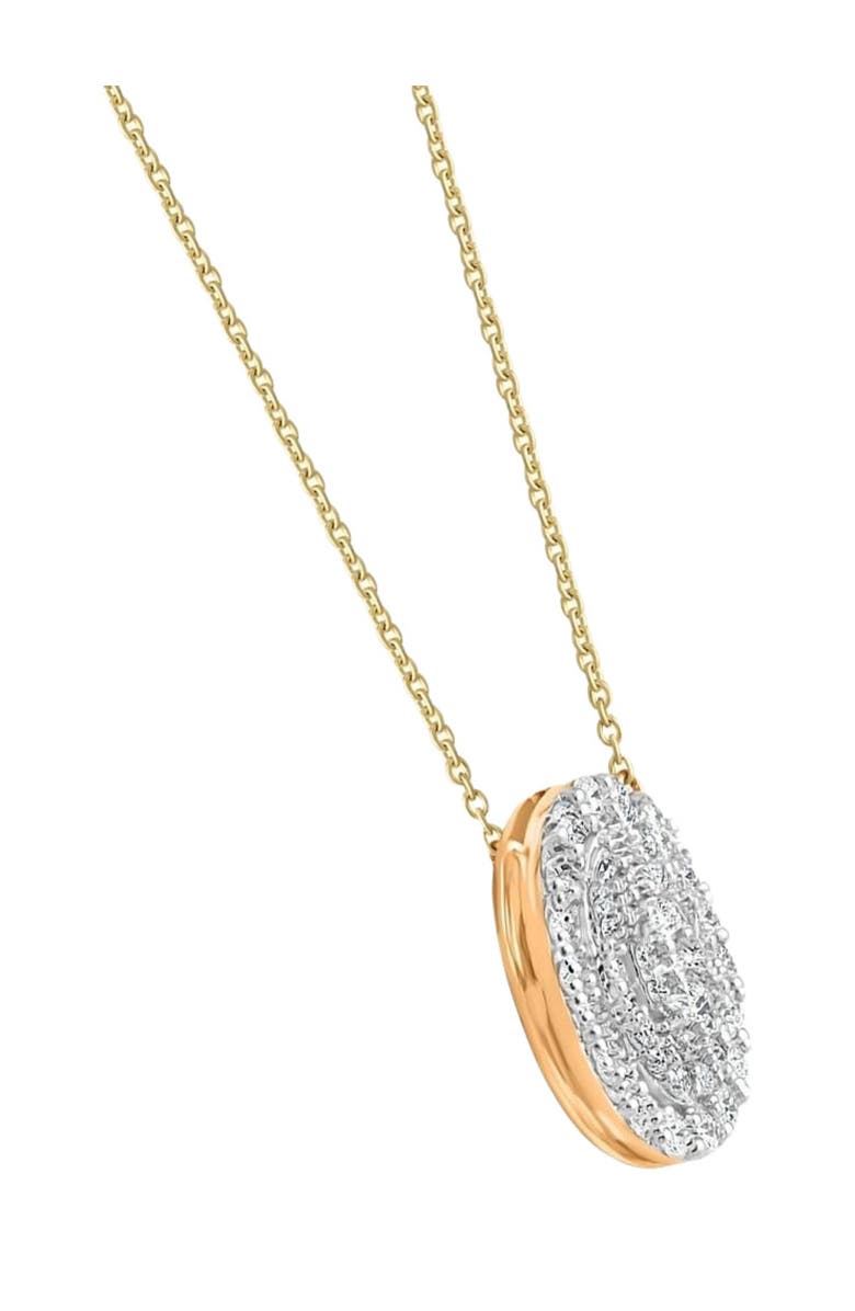 Bliss Diamond .85Ct Oval Diamond Halo Pendant Women's Gold Necklace 14mm Tall Lab Grown, Alternate, color, 