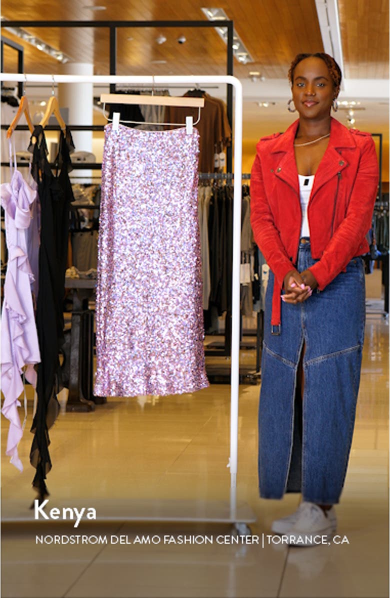 Sequin Midi Skirt, sales video thumbnail
