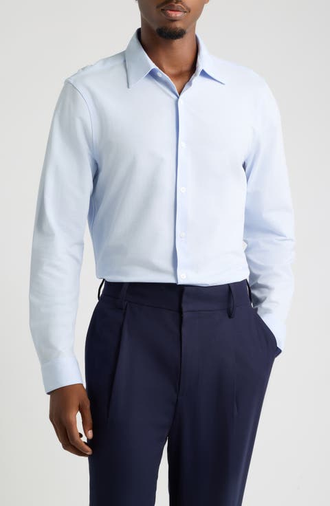 Slim Fit Solid Dress Shirt