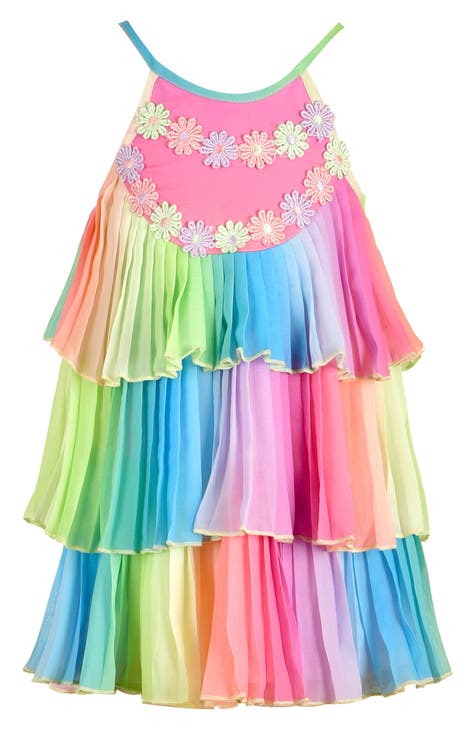 Kids' Rainbow Tiered Dress (Toddler & Little Kid)