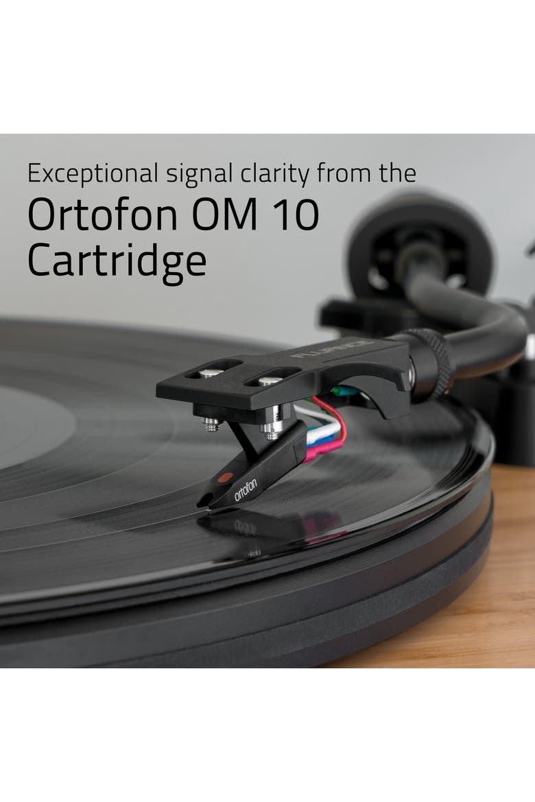 Reference High Fidelity Vinyl Turntable Record Player Ortofon Cartridge, Alternate, color, Bamboo