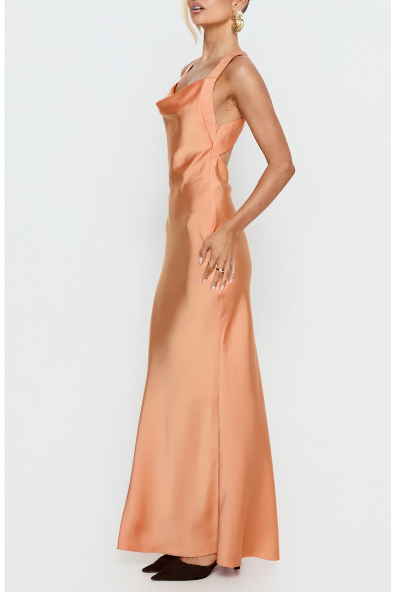 Isitt Cowl Crossover Back Maxi Dress, Alternate, color, ORANGE