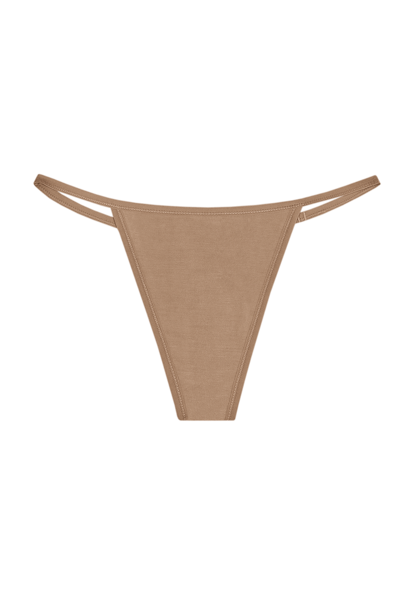 Low Rise String Thong, Alternate, color, Tan