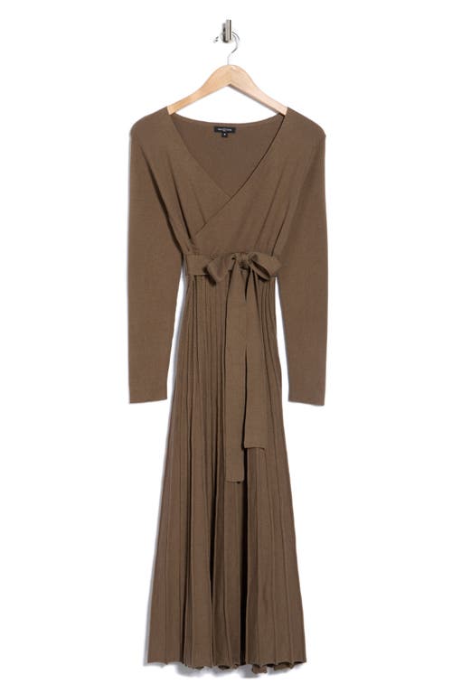 Area Stars Riley Long Sleeve Sweater Dress In Brown