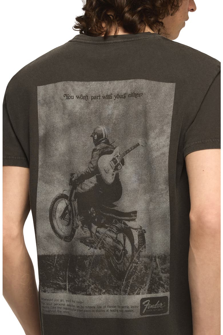 Fender Cotton Graphic T-Shirt, Alternate, color, RAVEN