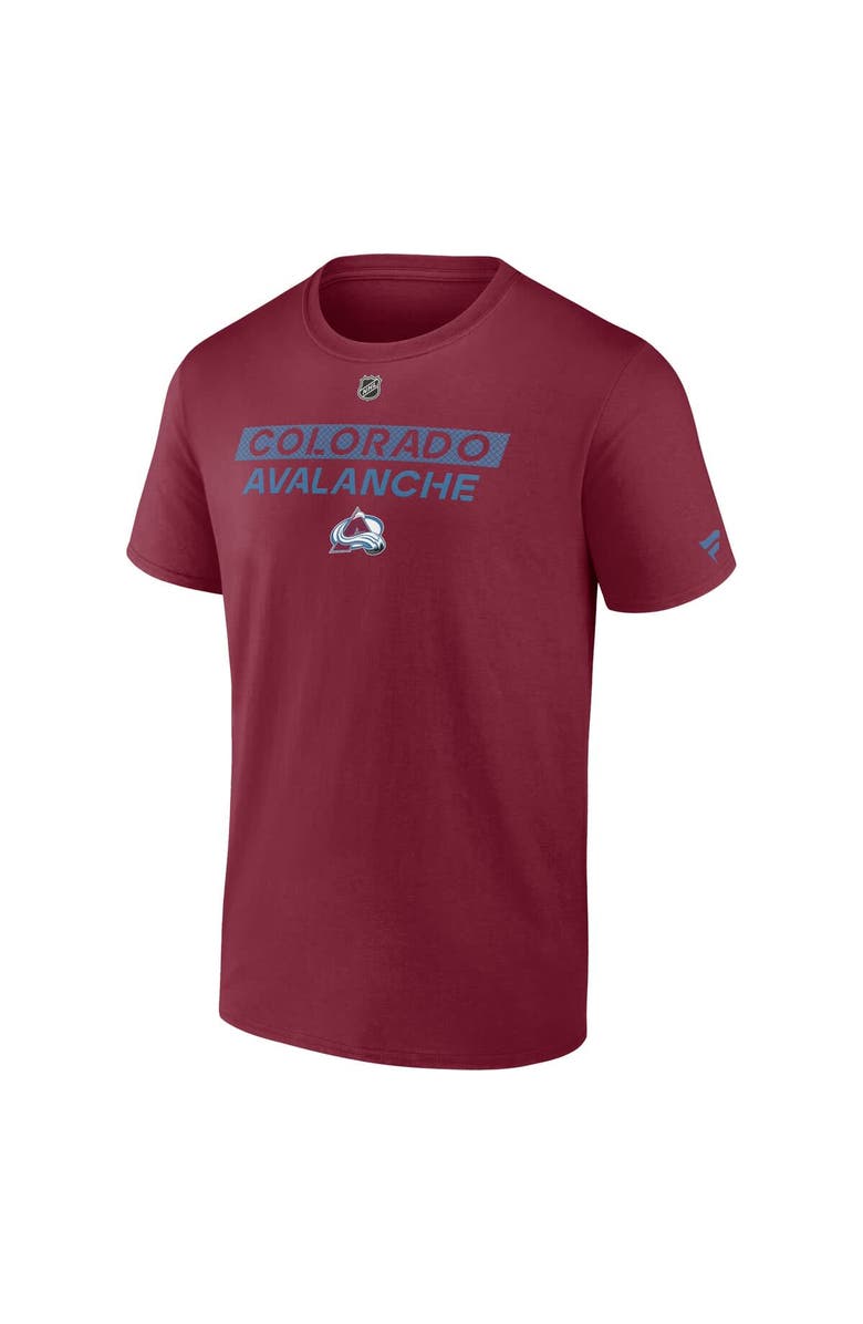 FANATICS Men's Fanatics  Burgundy Colorado Avalanche Authentic Pro Core Primary T-Shirt, Alternate, color, 