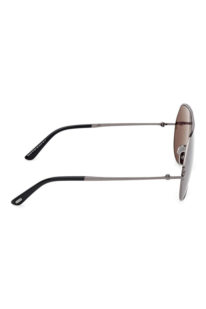 63mm Navigator Sunglasses, Alternate, color, SHINY GUNMETAL / SMOKE