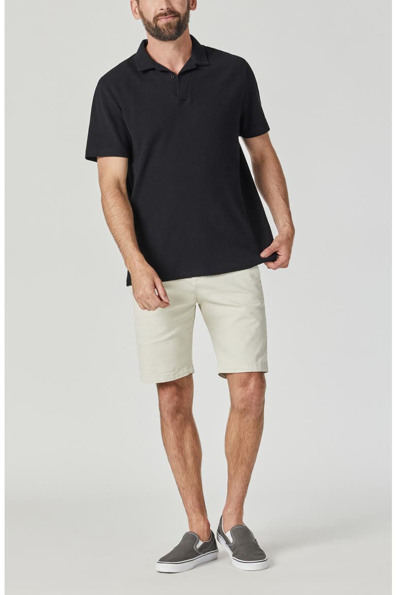 Simon Stretch Twill Flat Front Shorts, Alternate, color, SILVER BIRCH TWILL