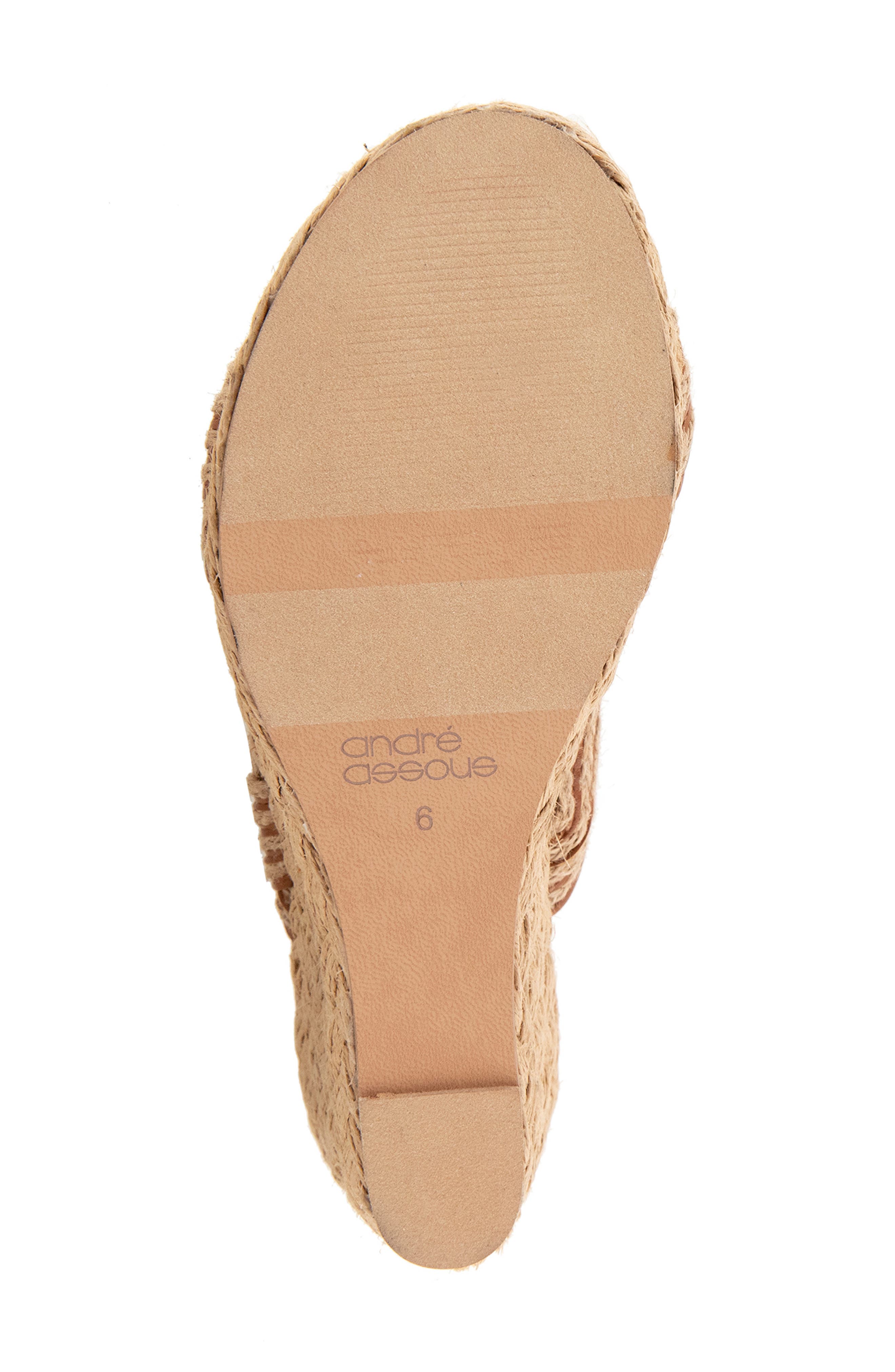 Nitra Twist Espadrille Platform Wedge Sandal, Alternate, color, NATURAL/ COGNAC